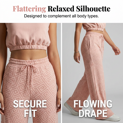 🎁2026 New Arrivals 48% OFF💥 👚 1 Top + 👖 1 Pants 💷 Just £15.50 each  🌸Women's Two-Piece Lounge Set with Drawstring Pants