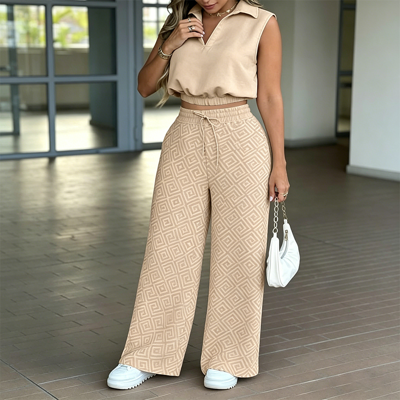 🎁2026 New Arrivals 48% OFF💥 👚 1 Top + 👖 1 Pants 💷 Just £15.50 each  🌸Women's Two-Piece Lounge Set with Drawstring Pants