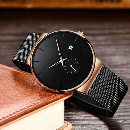 ⌚ 50% OFF NOW! Free Delivery！ 📦 💧 Men's Minimalist Waterproof Quartz Watch – Clean dial, durable build & perfect for daily or office wear ✨