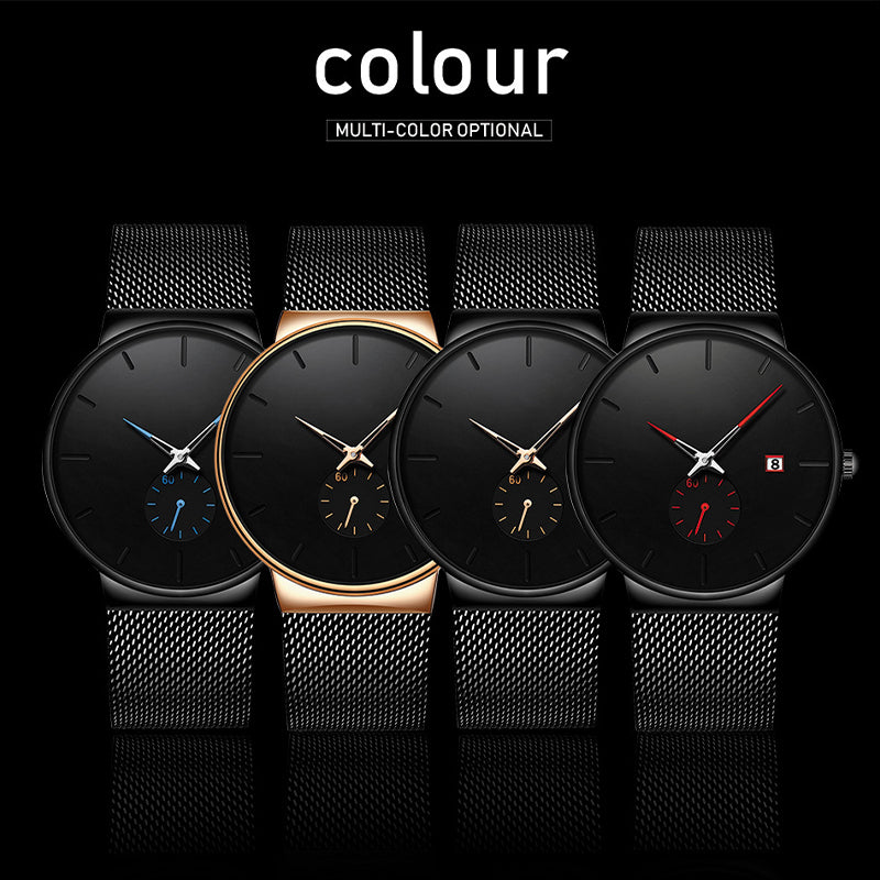 ⌚ 50% OFF NOW! Free Delivery！ 📦 💧 Men's Minimalist Waterproof Quartz Watch – Clean dial, durable build & perfect for daily or office wear ✨