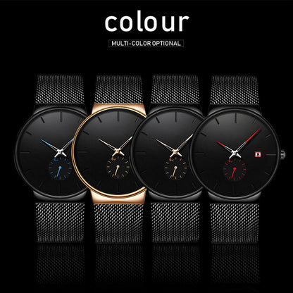 ⌚ 50% OFF NOW! Free Delivery！ 📦 💧 Men's Minimalist Waterproof Quartz Watch – Clean dial, durable build & perfect for daily or office wear ✨