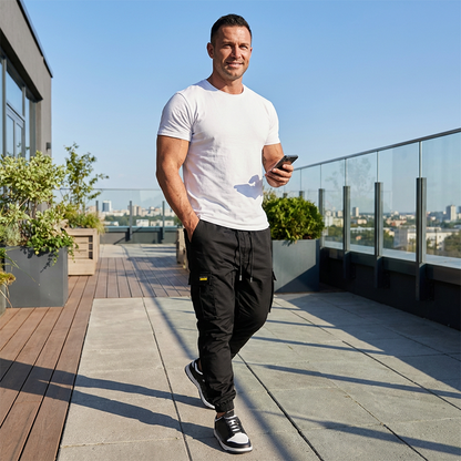 👖50% KORTING🏃 Werkkleding-joggingbroek | Trekkoord in de taille · Duurzaam polyester · Taps toelopende pijpen · Meerdere zakken