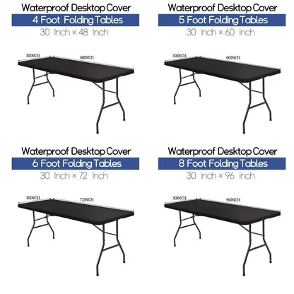 📏 Rekbare Tafel Top Hoes – Past op 4ft, 6ft en 8ft Tafels! ✨ Eenvoudig aan te brengen, waterdicht & windbestendig – perfect voor binnen en buiten. 🍽️💧