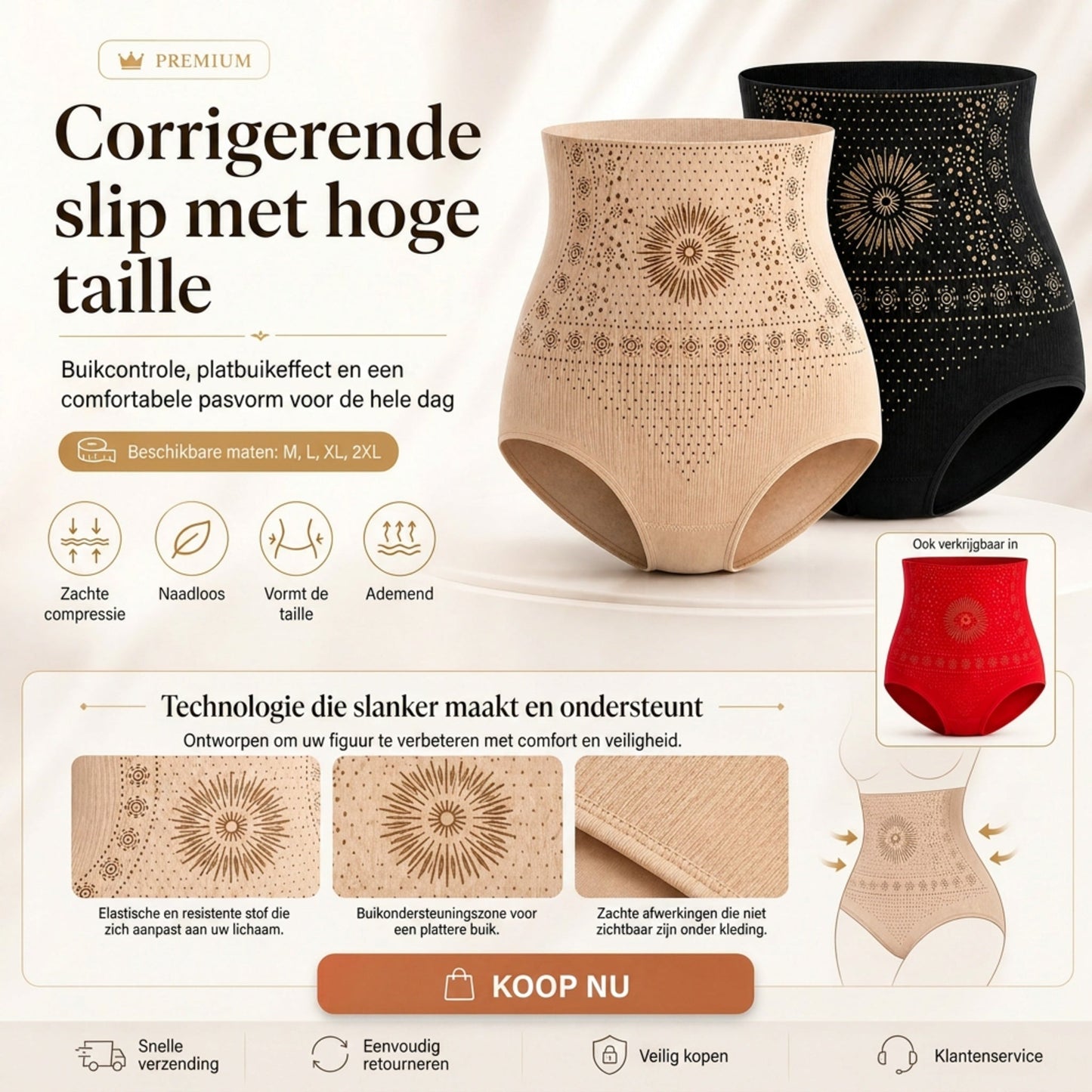 💞 Vormgevende Shorts met Hoge Taille – Comfortabel & Flatterend Effect ✨