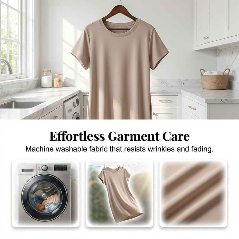👗 50% OFF NOW! 🛍️ Women's Casual Short Sleeve T-Shirt Dress – Soft, Breathable & Pockets Included 🌿