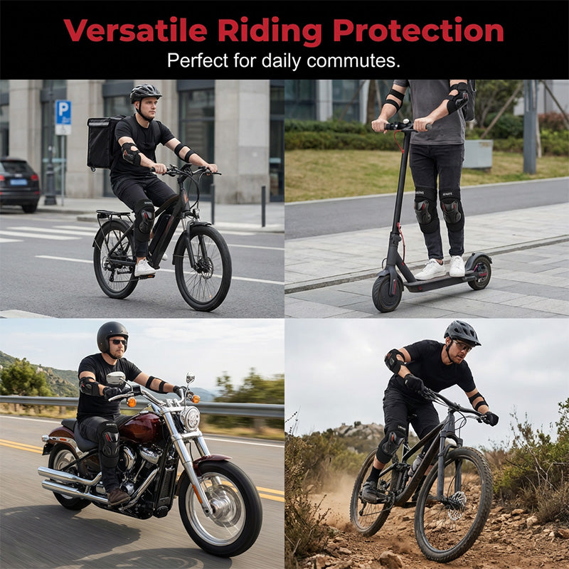 🏍️ NU 50% KORTING! 🛡️ Motorknie- en elleboogbeschermers – Schokbestendige, verstelbare bandjes en ademende vulling – essentieel voor de veiligheid tijdens het motorrijden, skaten of fietsen 💪