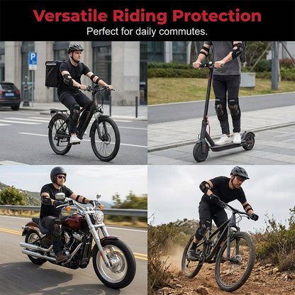 🏍️ NU 50% KORTING! 🛡️ Motorknie- en elleboogbeschermers – Schokbestendige, verstelbare bandjes en ademende vulling – essentieel voor de veiligheid tijdens het motorrijden, skaten of fietsen 💪