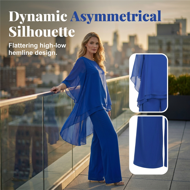 👚✨ Women’s Loose High-Low Top & Wide-Leg Pants Set – Chic, Comfy & Easy to Wear🌿