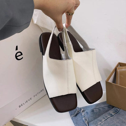 🍁🔥LIMITED TIME 50% OFF!🔥You Deserve a Deal 💕👠 Women's Retro Square Toe Slingback Sandals
