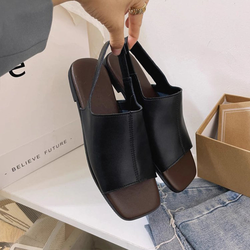 🍁🔥LIMITED TIME 50% OFF!🔥You Deserve a Deal 💕👠 Women's Retro Square Toe Slingback Sandals