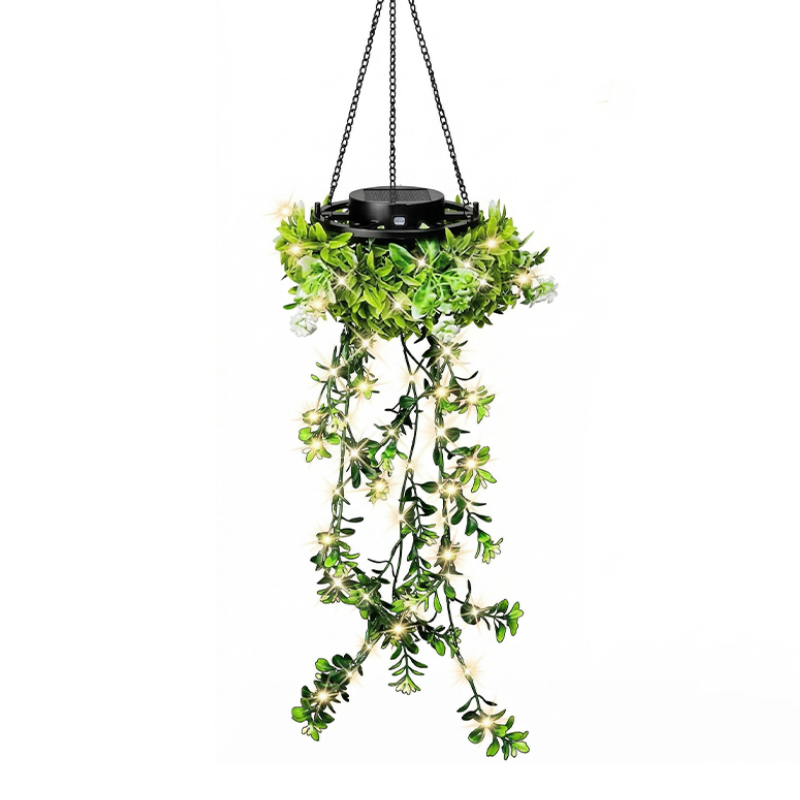 🌿 Solar hanglamp met grasdesign – Sfeervolle tuinverlichting met natuurlijke uitstraling ✨
