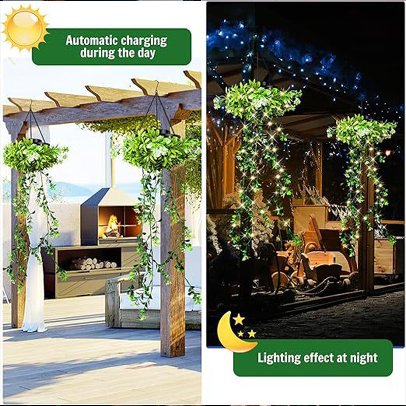 🌿 Solar hanglamp met grasdesign – Sfeervolle tuinverlichting met natuurlijke uitstraling ✨