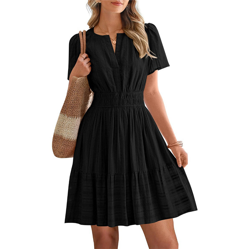🔥Summer Hot Sale - 50% Off😍Women's Short Sleeve Tiered Mini Dress