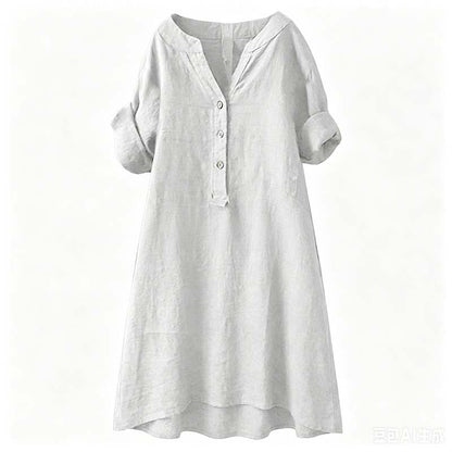 💕Buy Extra, Gift Better 💕	  👗🔥LIMITED TIME 50% OFF!🔥  👗 Women’s Casual V-Neck Button Down Tunic Dress✨