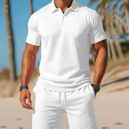 👔 LIMITED-TIME 50% OFF! 🌿 Men's Polo & Shorts Set – Summer, Athletic Fit, Breathable ⭐
