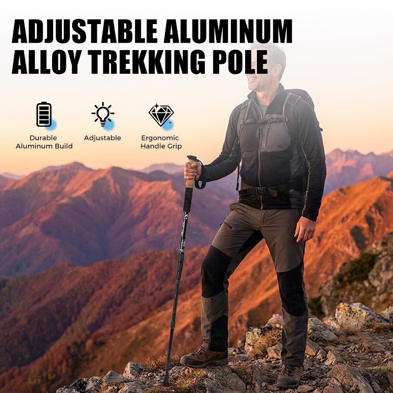 ⛰️ LIMITED-TIME 68% OFF! ✨ Adjustable Aluminum Alloy Trekking Pole – Durable, Shock-Absorbing, Lightweight 🌲