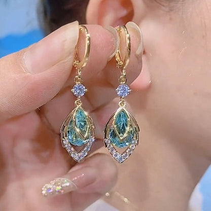 🎁2026 New Arrivals 50% OFF💥Sky Blue Drop Dangle Hoop Earrings💧💍