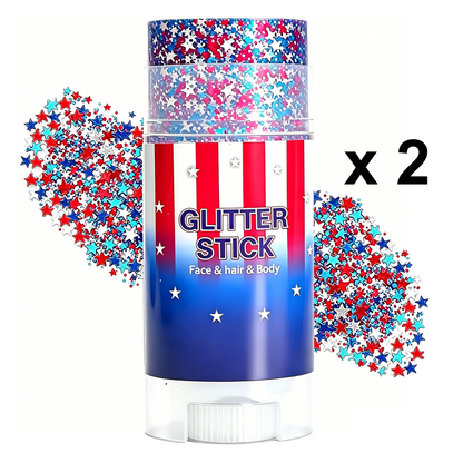 💎 TIJDELIJK 50% KORTING! ✨ Patriotische glitterstick – rood, wit, blauw, draaibaar, multifunctioneel 🎆