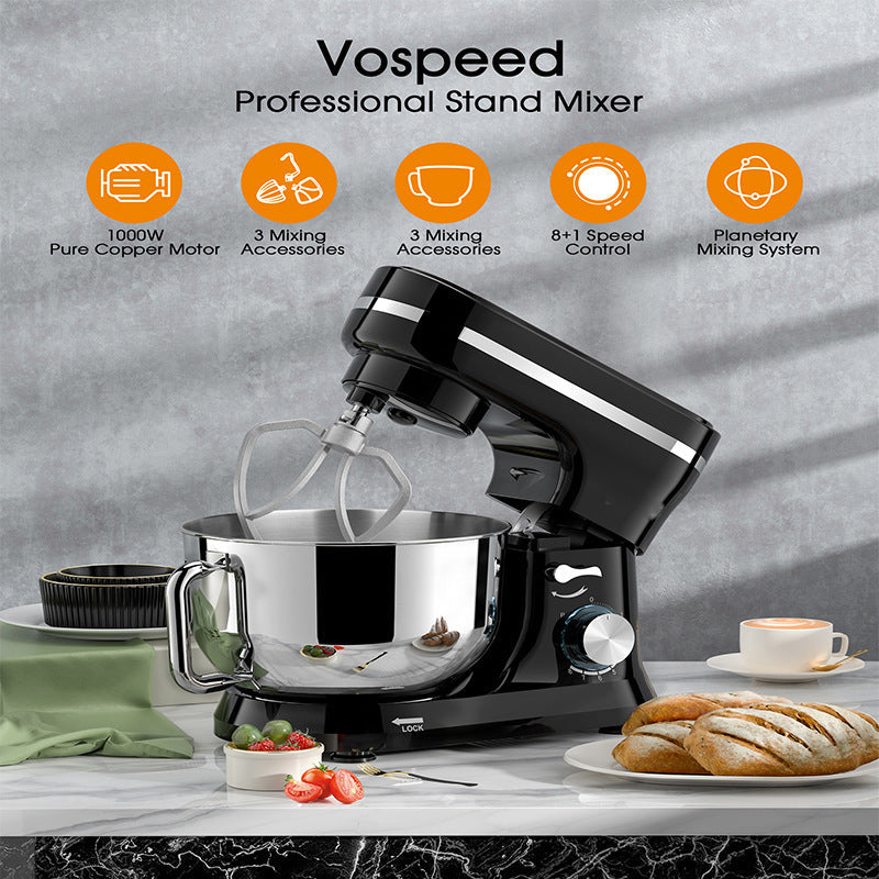 🥄 50% OFF NOW! ⚡ ⚡🍰🥣 Heavy-Duty Electric Kitchen Mixer – 1000W Power, 8-Speed Control & 5QT Stainless Steel Bowl