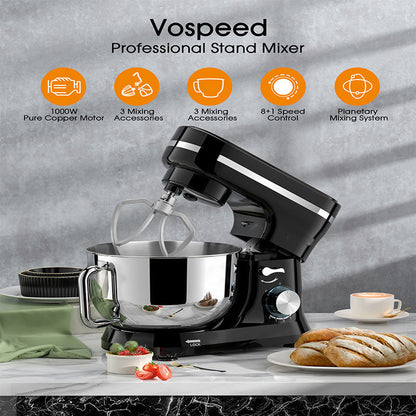 🥄 50% OFF NOW! ⚡ ⚡🍰🥣 Heavy-Duty Electric Kitchen Mixer – 1000W Power, 8-Speed Control & 5QT Stainless Steel Bowl