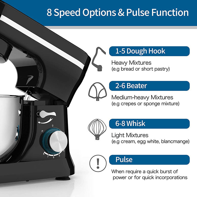 🥄 50% OFF NOW! ⚡ ⚡🍰🥣 Heavy-Duty Electric Kitchen Mixer – 1000W Power, 8-Speed Control & 5QT Stainless Steel Bowl