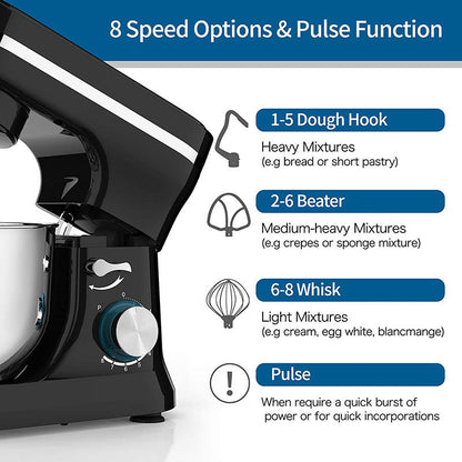 🥄 50% OFF NOW! ⚡ ⚡🍰🥣 Heavy-Duty Electric Kitchen Mixer – 1000W Power, 8-Speed Control & 5QT Stainless Steel Bowl