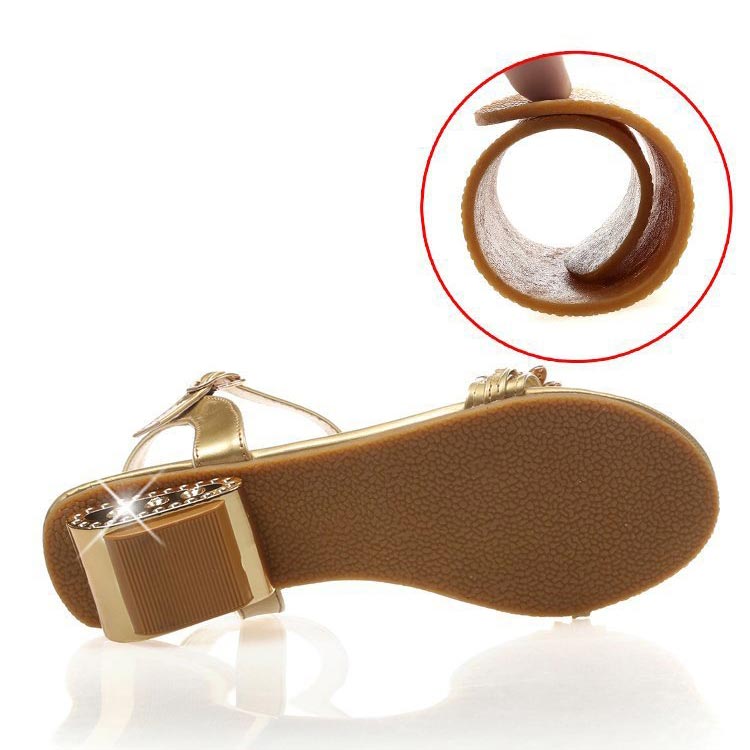👡✨ Women’s Rhinestone Flat Sandals – Chic Metal Accent Summer Style | 50% OFF Today