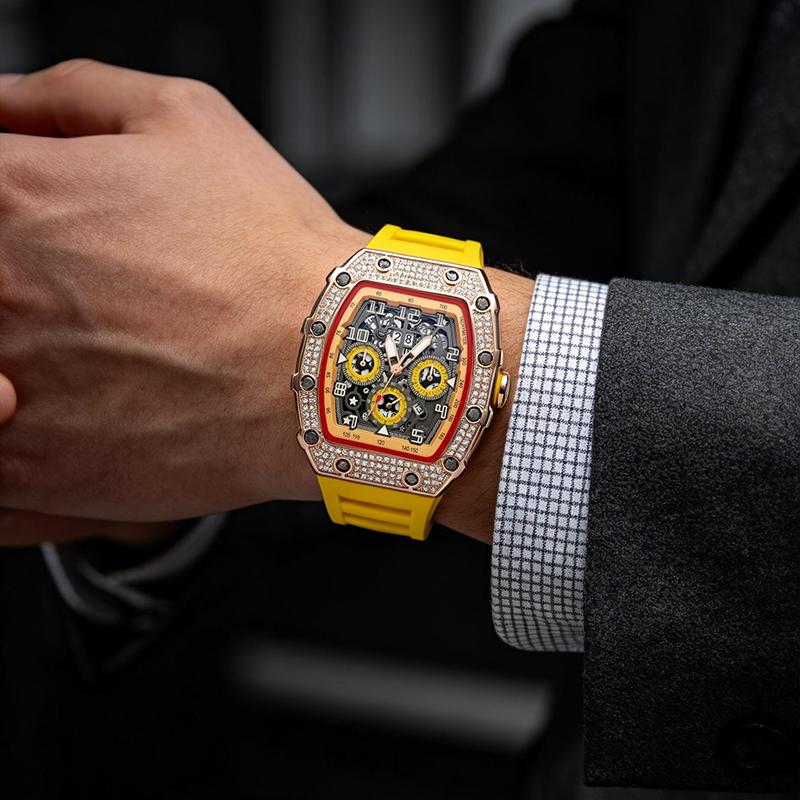 ⌚ Beperkte oplage – 50% korting! ✨ Luxe herenhorloge in tonneauvorm met strass-versiering