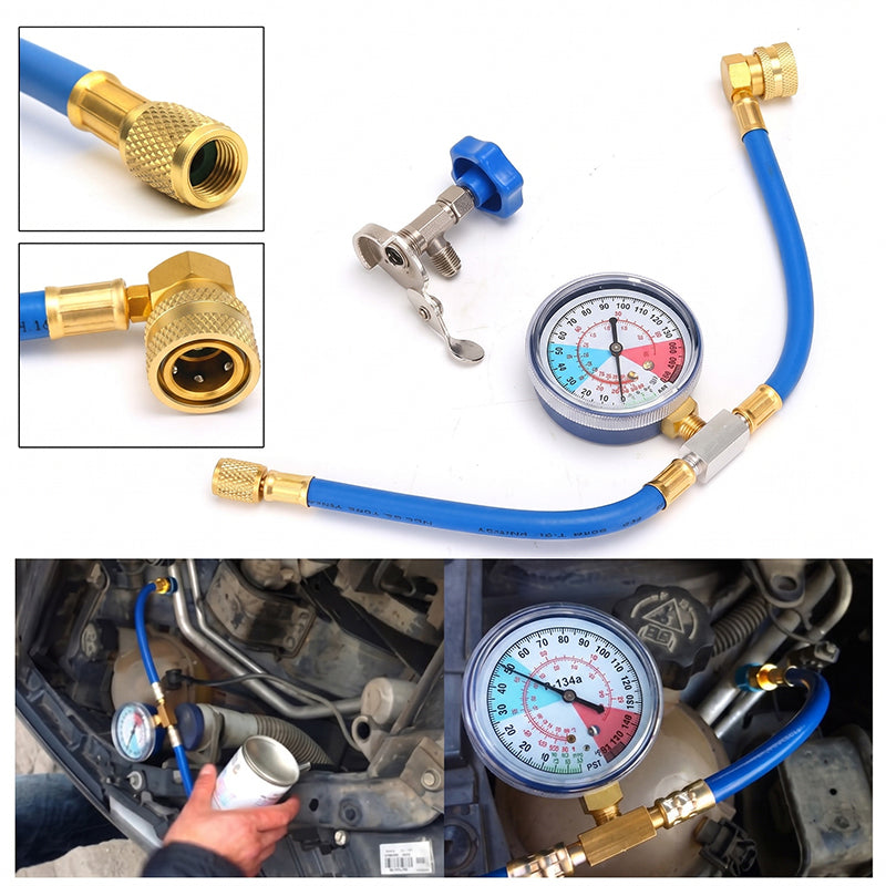 ⏳Tijdelijke aanbieding⏰ R134a AC-vulslang met manometer – universeel & eenvoudige doe-het-zelf tool 🔧