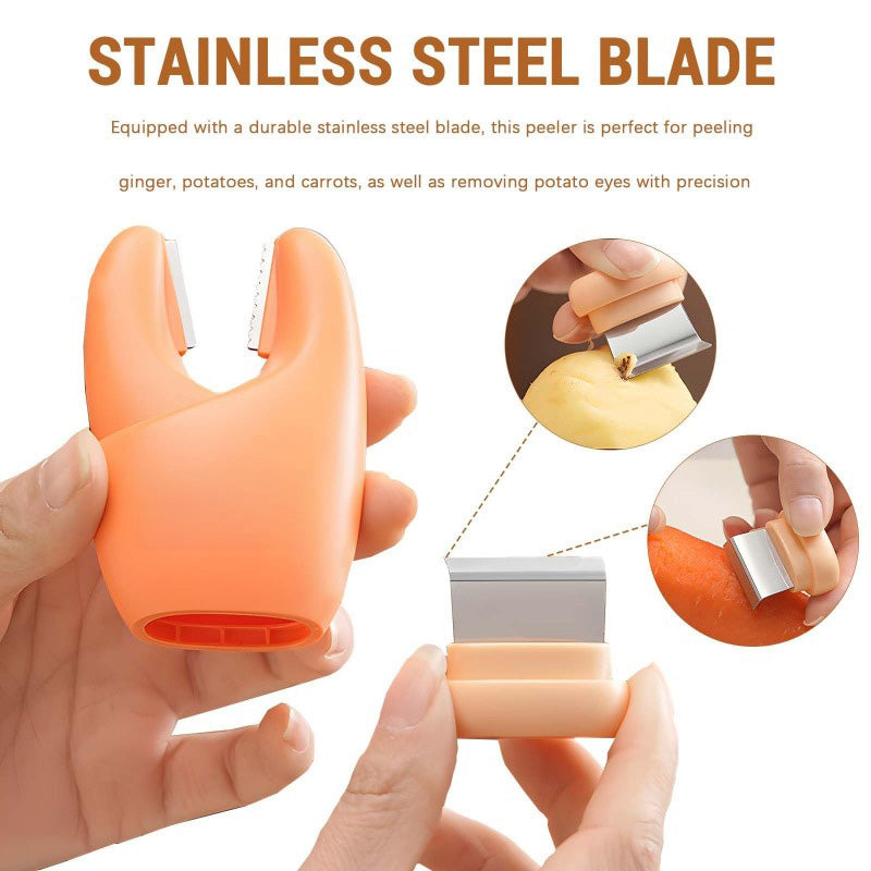 Multi-functional Finger Garlic Peeler