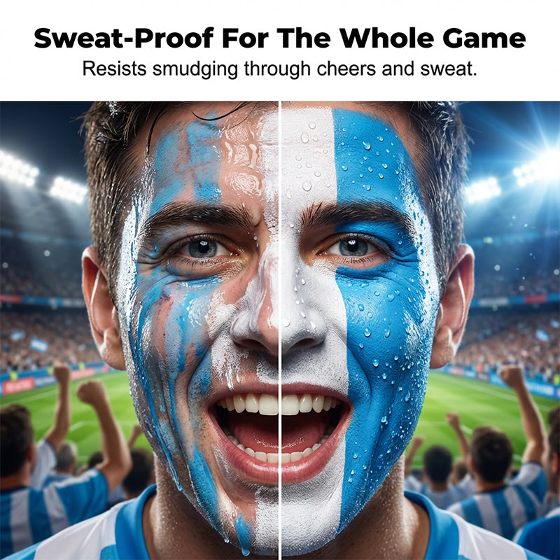 🔥 Trending Now: 30K+ Sold!🎨⚽ 3-Stripe Face Paint Stick – Mess-Free & Skin-Safe, Easy On & Off, Perfect for Match Days & Fan Parties 🏉