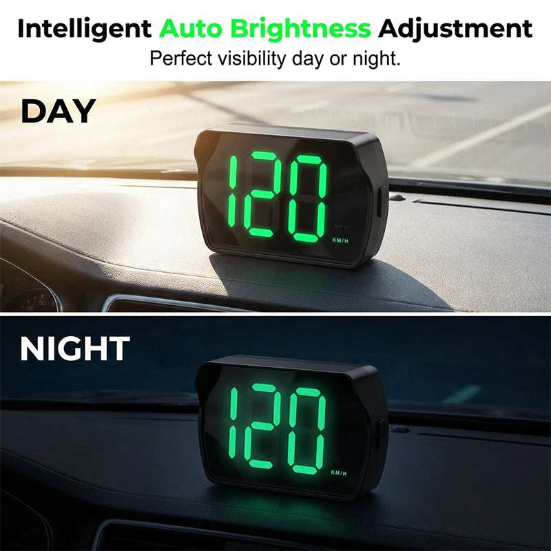 Universele GPS-autoradio met head-up display en snelheidsmeter