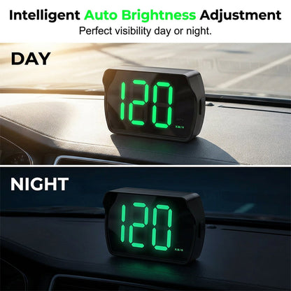 Universele GPS-autoradio met head-up display en snelheidsmeter