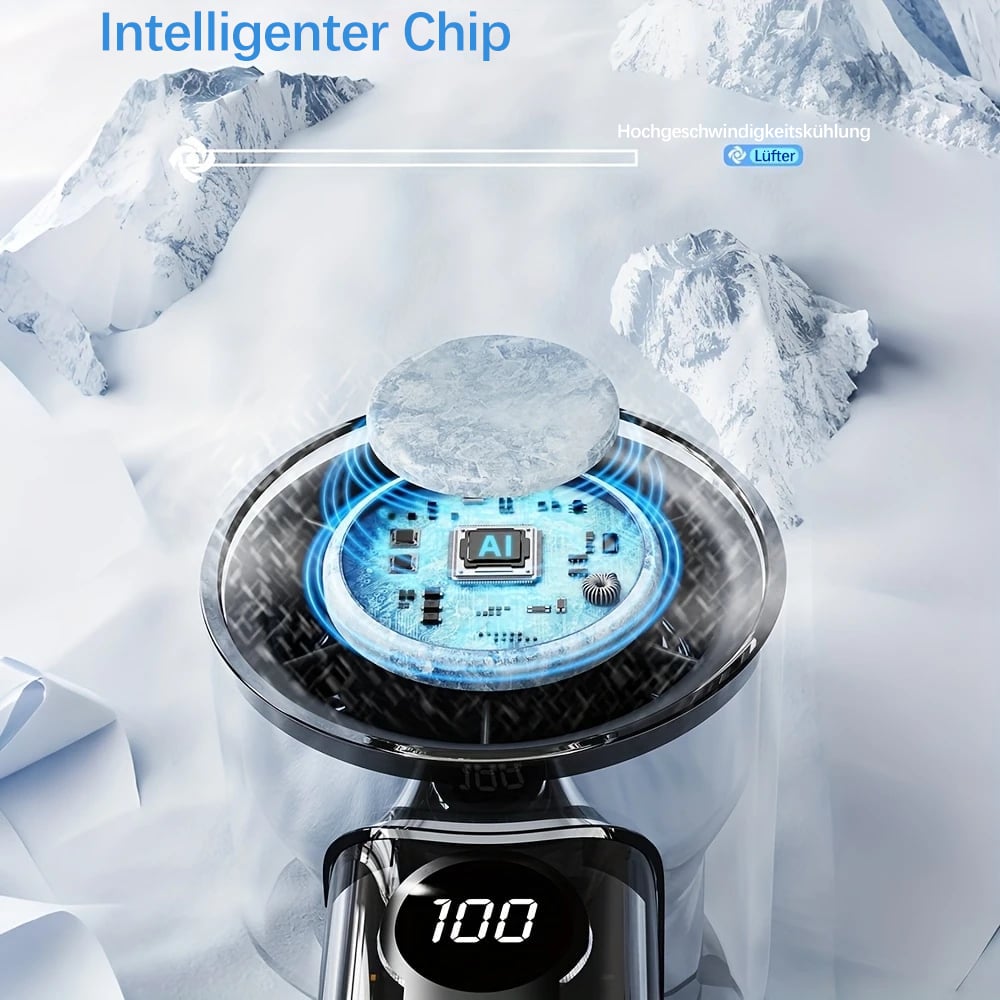 ❄️  Bladeless Portable Refrigeration Fan, 100+ Speed Adjustable Personal Mini Cooling Fan with Digital Display ⚡