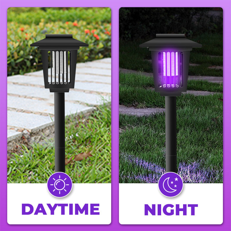 Op zonne-energie werkende 2-in-1 muggenverdelger en tuinlamp