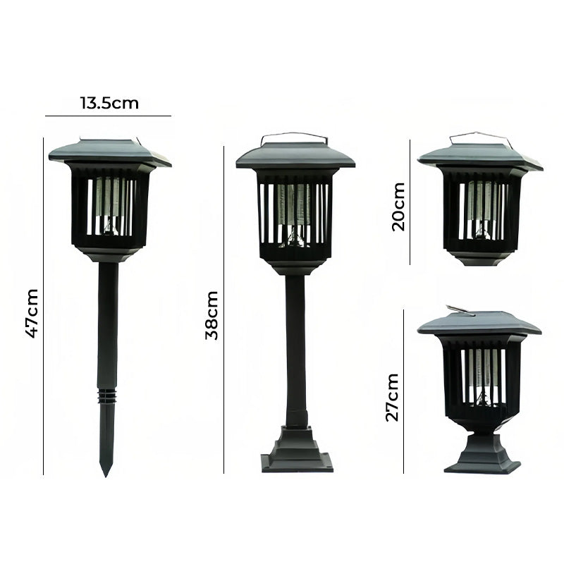 Op zonne-energie werkende 2-in-1 muggenverdelger en tuinlamp