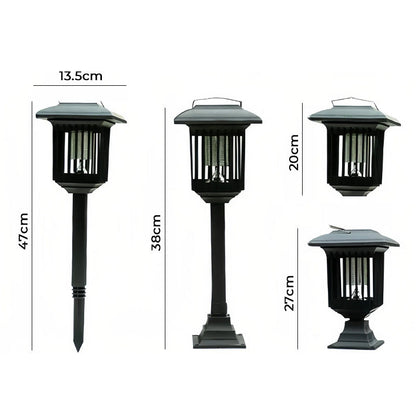 Op zonne-energie werkende 2-in-1 muggenverdelger en tuinlamp