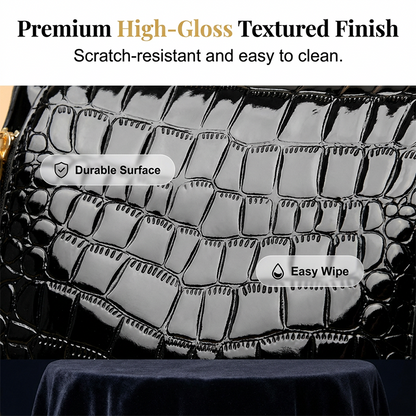 👜 50% OFF! ✨ Glossy Crocodile Pattern Women's Handbag – Structured, Gold Hardware, Spacious & Chic 💼