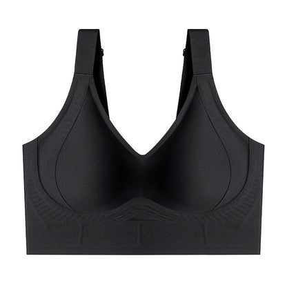 👙✨ Full Coverage Seamless Support Bra💗 – W-Shaped Lift, Wide Straps & Smooth Back Comfort