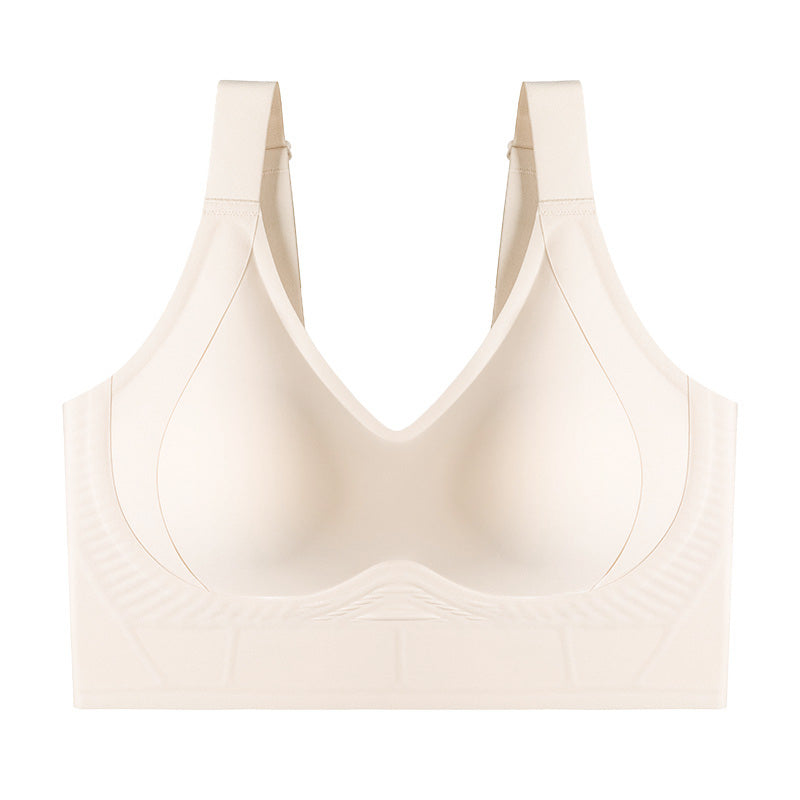 👙✨ Full Coverage Seamless Support Bra💗 – W-Shaped Lift, Wide Straps & Smooth Back Comfort