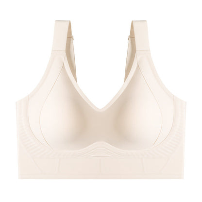 👙✨ Full Coverage Seamless Support Bra💗 – W-Shaped Lift, Wide Straps & Smooth Back Comfort