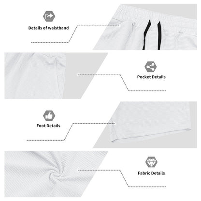 🔥LIMITED TIME 50% OFF!🔥 👕🩳 Men’s Solid Color Short Sleeve Crewneck Outfit – Textured 2-Piece Summer Set✨