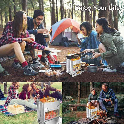 ⏳🔥TIJDELIJK 50% KORTING! 🔥 Opvouwbare BBQ-grill voor kamperen – Grill overal en altijd 🍖✨