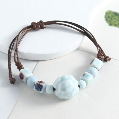 🏆LAST DAY SALE 50% OFF🔥Adjustable Ethnic Style Ceramic Beaded Bracelet