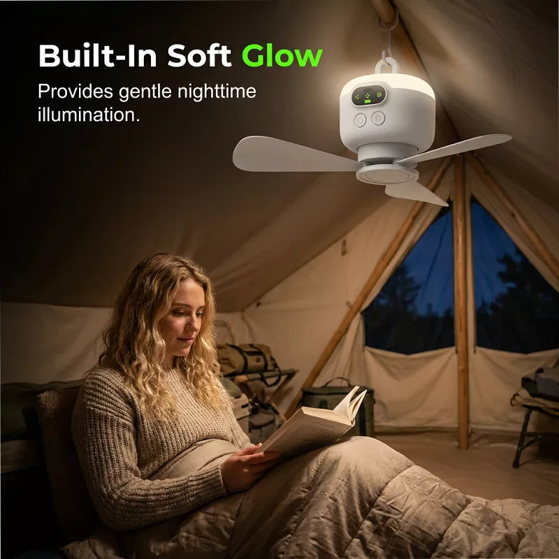 ⏳🔥LIMITED-TIME 56% OFF! 🌬️ Rechargeable Ceiling Fan with LED Lights – Cool & Bright Anywhere ✨
