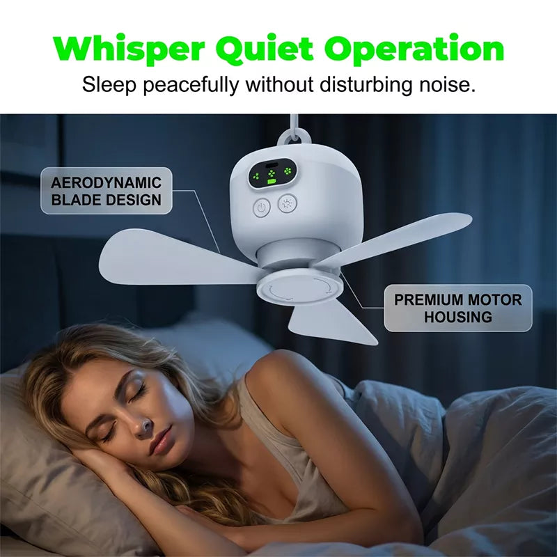 ⏳🔥LIMITED-TIME 56% OFF! 🌬️ Rechargeable Ceiling Fan with LED Lights – Cool & Bright Anywhere ✨