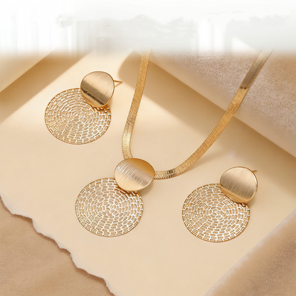 🎁2026 New Arrivals 60% OFF💥Modern Chic Necklace & Earring Set – Gold finish, geometric design & lightweight – perfect for daily elegance or gifting – includes matching pieces for a polished look 💫