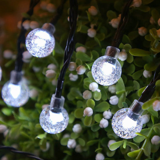 Waterdichte bubbelvormige solar lichtslinger voor terras