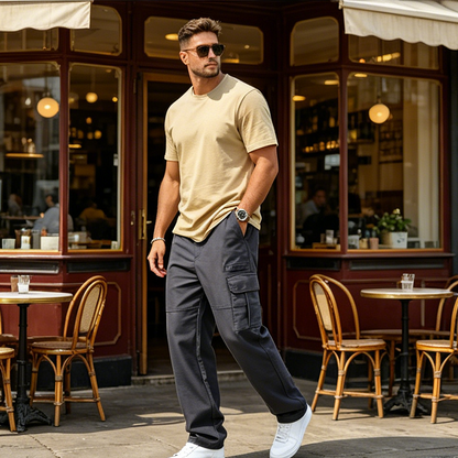 🎉👖 50% OFF Cargo Pants for Men – Relaxed Fit + Straight Leg | Comfortable & Durable ✅