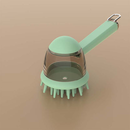 🐶💧 Pet Shampoo Dispensing Brush🚿 – Soft Silicone Scrub for Easier Bath Time